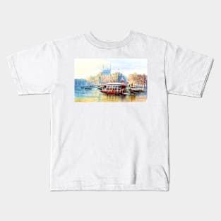 Benares/Varanasi by Nicholas Chevalier Kids T-Shirt